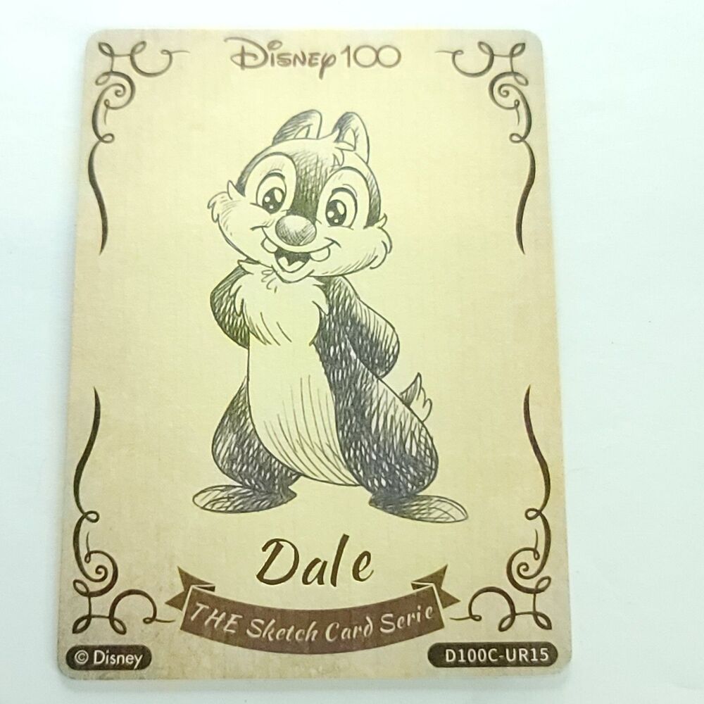 Dale Card Fun Wood Sketch Card Disney 100 Anniversary Carnival